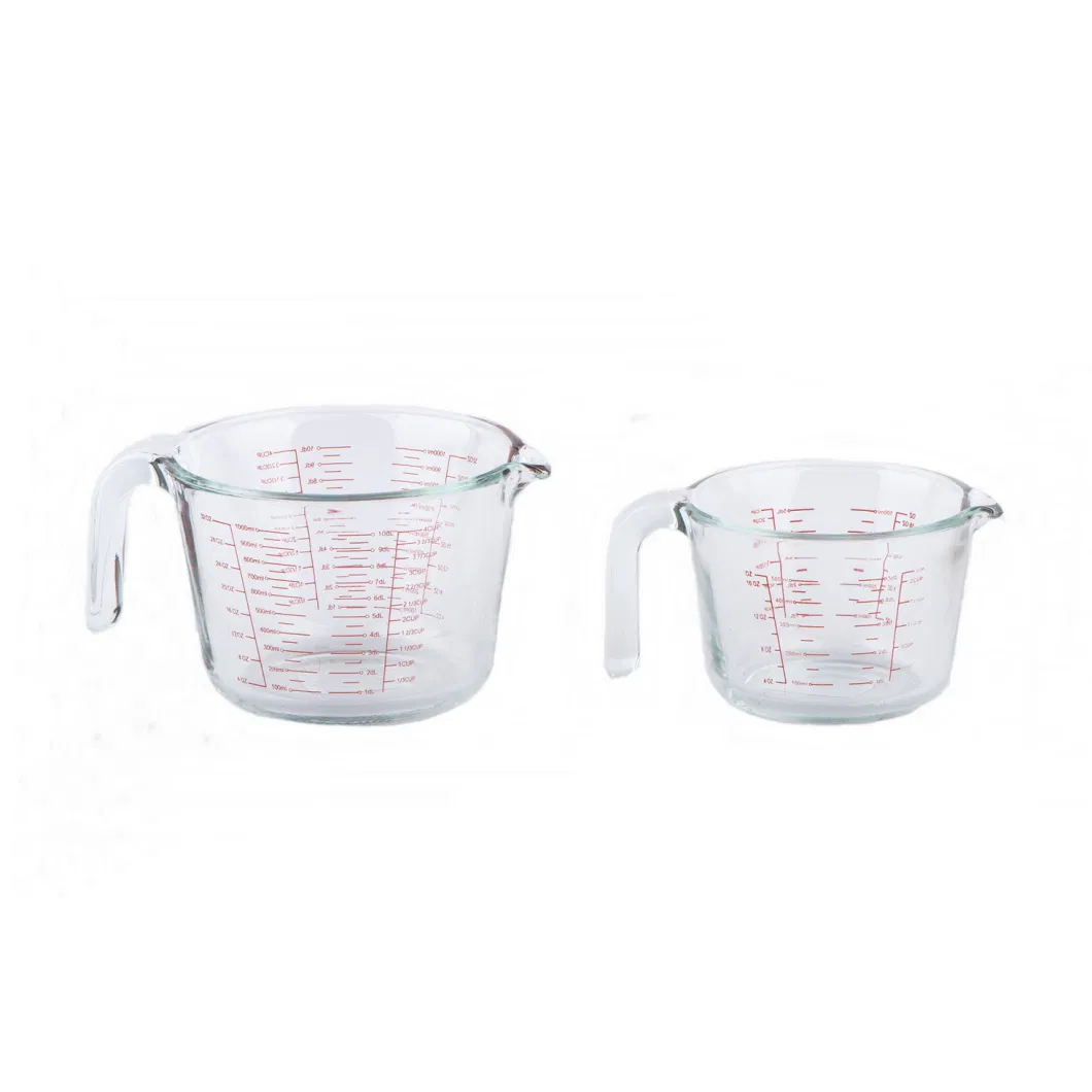 300ml 500ml 1000ml Borosilicate Glass Measuring Cup with Handle