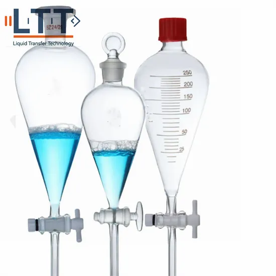 Lab 250ml 1000ml 2000ml Glass Separatory Funnel for Pear